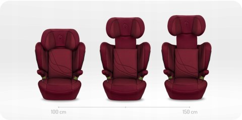 Fotelik Samochodowy Mo_Mi Mei Czerwony Isofix, 100-150Cm, 9-Stopni Zagłówek