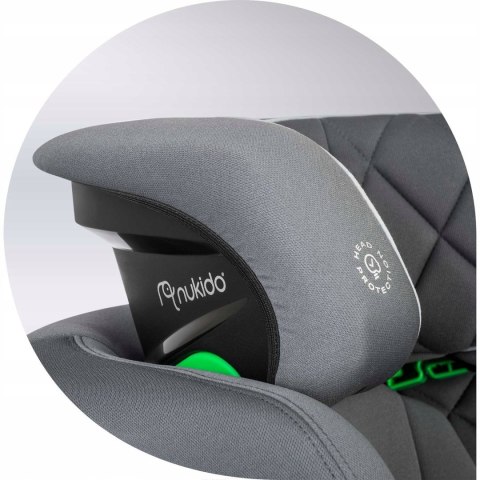 Fotelik Samochodowy Nukido Louis 15-36 Kg Isofix Szary Bezpieczny Wygodny
