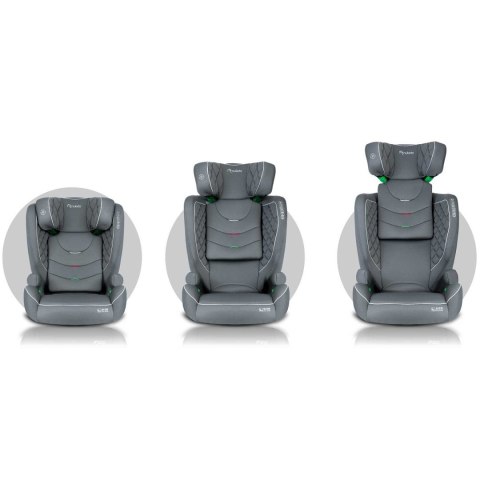 Fotelik Samochodowy Nukido Louis 15-36 Kg Isofix Szary Bezpieczny Wygodny