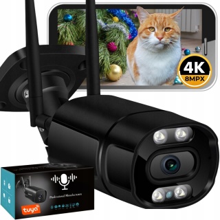 Bezprzewodowa kamera IP 8MP z Zoomem, WiFi, Detekcja Ruchu, IP66