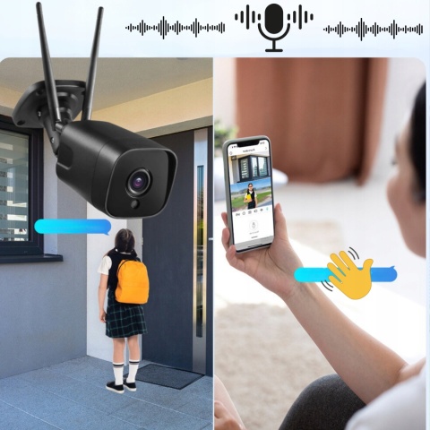Bezprzewodowa kamera IP 8MP z Zoomem, WiFi, Detekcja Ruchu, IP66