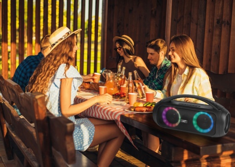 Bezprzewodowy Głośnik Bluetooth 2w1 60W z Funkcją Karaoke i Pilotem