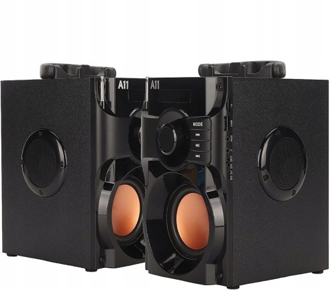 Głośnik Przenośny Boombox 10W Bluetooth Fm Usb Aux Mp3 Karaoke + Pilot