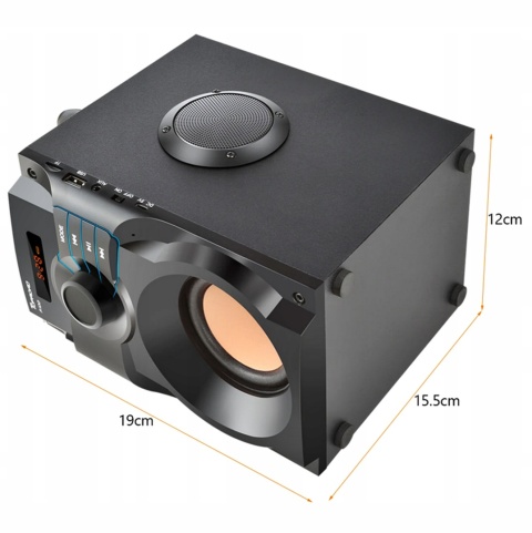 Głośnik Przenośny Boombox 10W Bluetooth Fm Usb Aux Mp3 Karaoke + Pilot