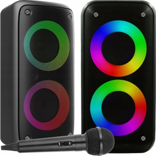 Duży Głośnik Bluetooth 10W z Mikrofonem, LED RGB, 4000mAh, FM, USB