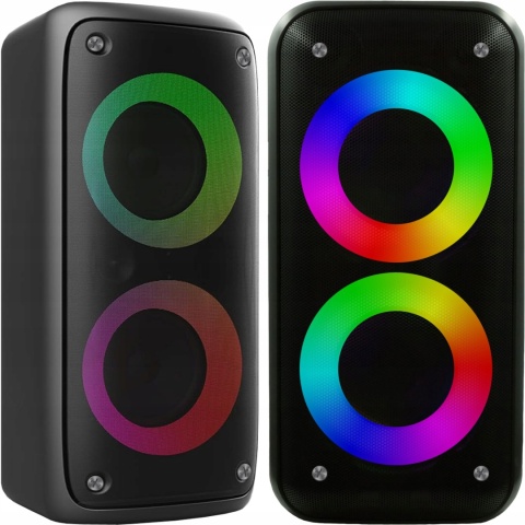 Duży Głośnik Bluetooth 10W z Mikrofonem, LED RGB, 4000mAh, FM, USB