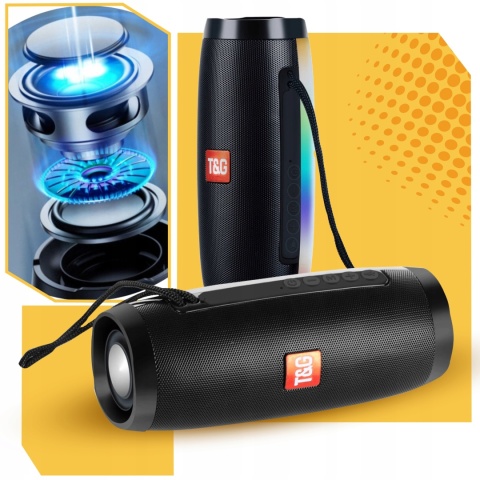 Głośnik Bluetooth 4.2 DexXer z LED, USB, AUX, FM, 10W, Stereo, 3h