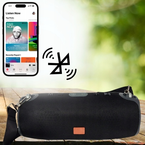 Głośnik Bluetooth 40W z Powerbankiem, IPX7, Radio FM - Lewer