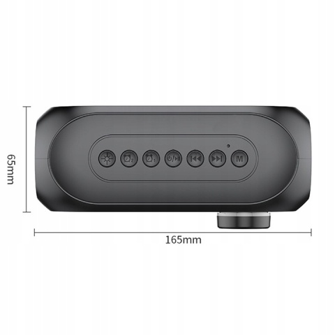 Głośnik Bluetooth 5.0 z funkcją zegara i radia LED - czarny ST-S8