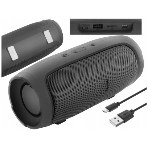Głośnik Bluetooth ChargE3 Mini z Powerbankiem, Radiem FM i Mocnym Bassem