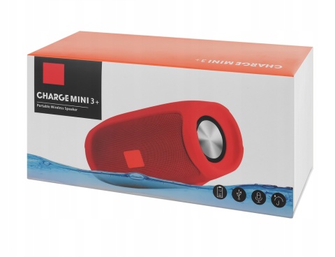 Głośnik Bluetooth ChargE3 Mini z Powerbankiem, Radiem FM i Mocnym Bassem