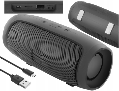 Głośnik Bluetooth ChargE3 Mini z Powerbankiem, Radiem FM i Mocnym Bassem