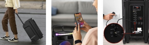 Głośnik Bluetooth Pyle PARTYBOX 600W z USB, LED, karaoke i super basem
