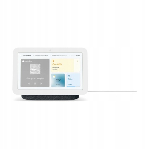 Głośnik Inteligentny Google Nest Hub 2 Czarny z Gestem i Głosem