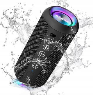 Głośnik Ortizan Bluetooth 24W IPX7 TWS 30h Powerbank LED RGB