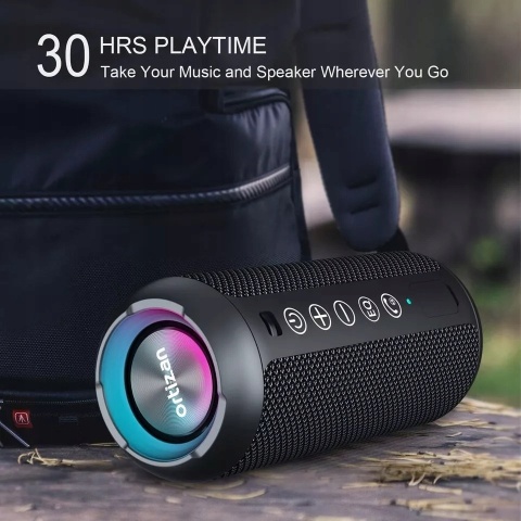 Głośnik Ortizan Bluetooth 24W IPX7 TWS 30h Powerbank LED RGB