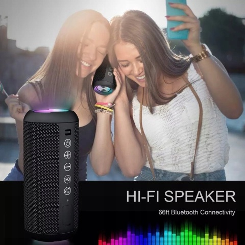 Głośnik Ortizan Bluetooth 24W IPX7 TWS 30h Powerbank LED RGB