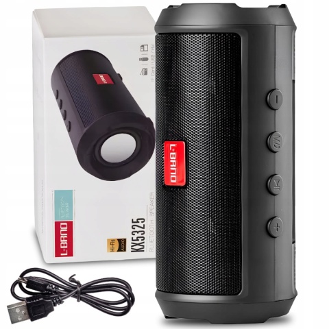 Głośnik bezprzewodowy Bluetooth 5.0 Boombox 3W FM USB 1200mAh Czarny