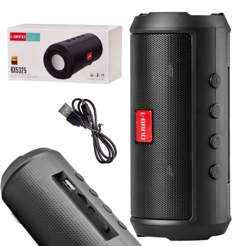 Głośnik bezprzewodowy Bluetooth 5.0 Boombox 3W FM USB 1200mAh Czarny