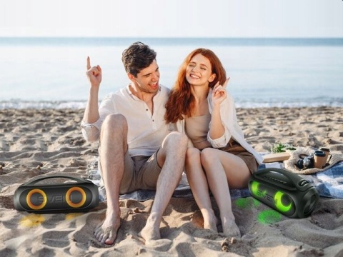 Głośnik przenośny SVEN PS-380 Boombox 40W Bluetooth, IPX5, FM, LED