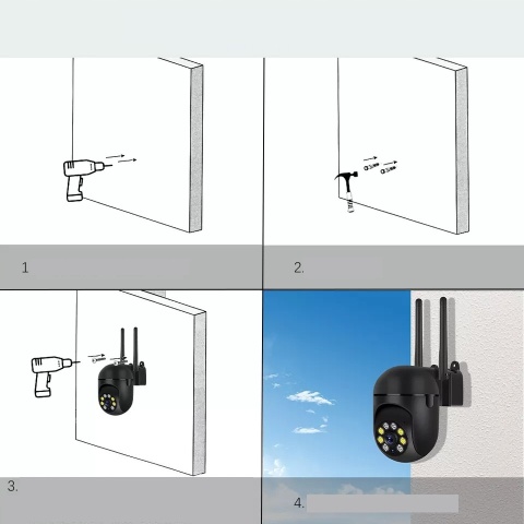 Kamera IP HD 1080P z WiFi, 5G, noktowizja, audio, detekcja ruchu