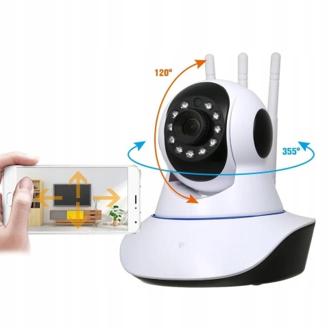 Kamera IP WiFi 1080P Niania Elektroniczna 360° z Dwustronną Komunikacją
