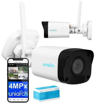 Kamera IP WiFi 4MPx 2K+ z nocnym widzeniem do 30m Uniview IPC-2124LR3-F40W-D