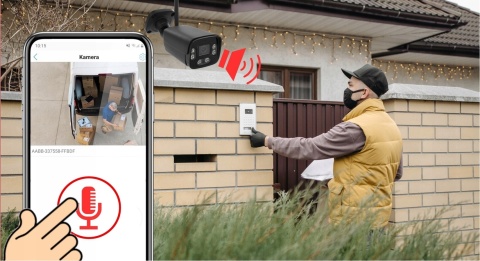 Kamera IP WiFi 4MPx zewnętrzna, metalowa obudowa, aplikacja Tuya Smart