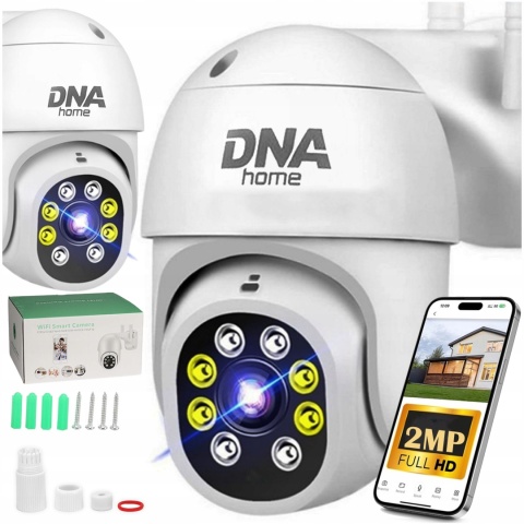 Kamera IP WiFi zewnętrzna 2MP Full HD 355° obrotowa, detekcja ruchu