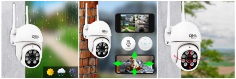 Kamera IP WiFi zewnętrzna 2MP Full HD 355° obrotowa, detekcja ruchu