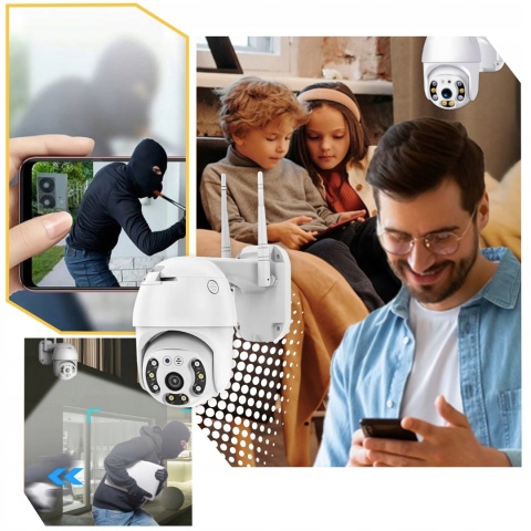Kamera Zewnetrzna Wifi Full Hd 1080P Obrotowa 360° Zoom 4X I Detekcja Ruchu