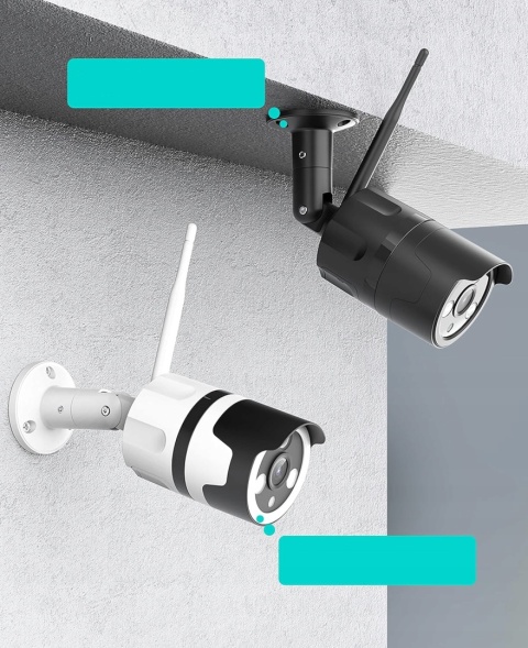Kamera Zewnętrzna IP WiFi 1080P z Noktowizją IR i Wodoodpornością IP66