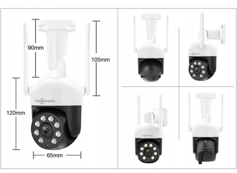 Kamera zewnętrzna IP WiFi 4Mpx z zoomem 4x i detekcją ruchu
