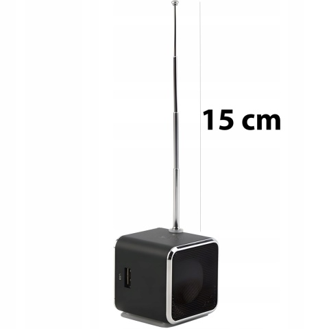 Mini Głośnik Bluetooth Retro z Radiem FM, MP3 i LED - przenośny 3W