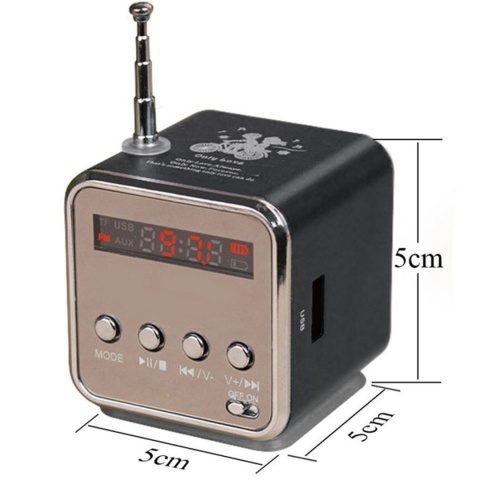 Mini Głośnik Bluetooth Retro z Radiem FM, MP3 i LED - przenośny 3W