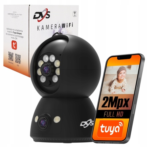 Obrotowa kamera WiFi 2MPx z detekcją ruchu i zdalnym sterowaniem