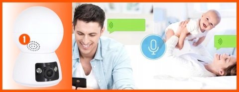 Obrotowa kamera WiFi 2MPx z detekcją ruchu i zdalnym sterowaniem