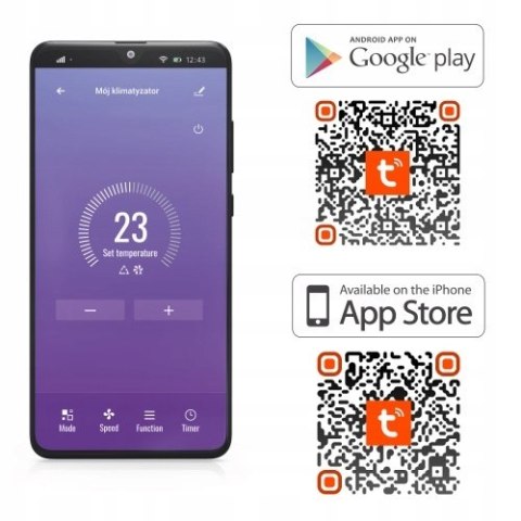 Klimatyzator Przenośny 3W1 2,6 Kw Z Wifi, Osuszacz, Cichy - Sotra Warmtec