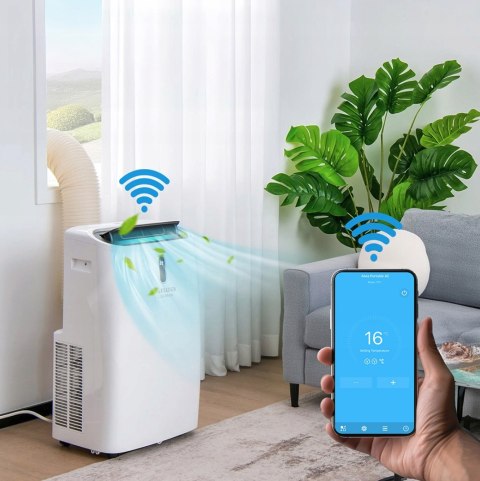 Klimatyzator Przenośny Aiwa Pac16y2 4,7Kw - Timer, Wifi, 4 Funkcje Pracy