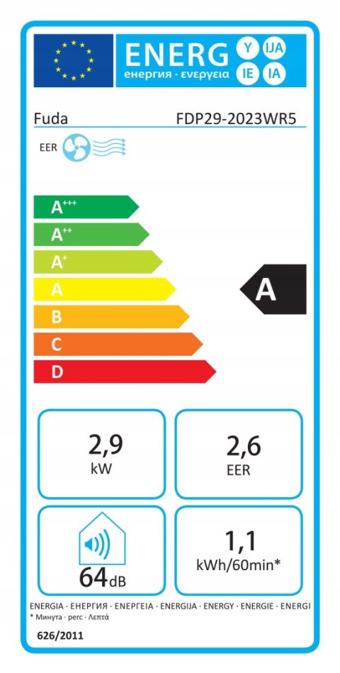 Klimatyzator Przenośny Bd-580 2,9Kw 5W1 Z Wifi, Osuszacz 26L/24H, 40M2