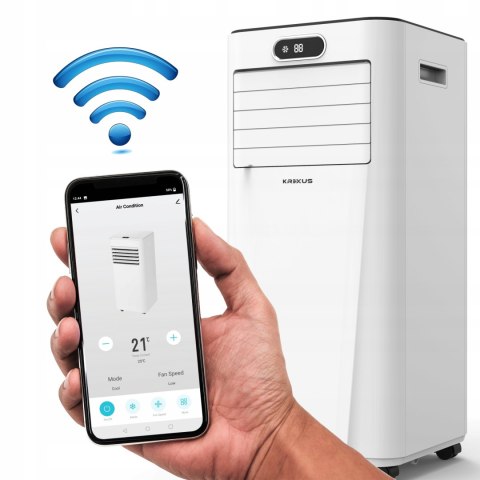 Klimatyzator Przenośny Krexus 3W1 2,6Kw Z Wifi - Chłodzenie, Osuszanie, Wentylacja