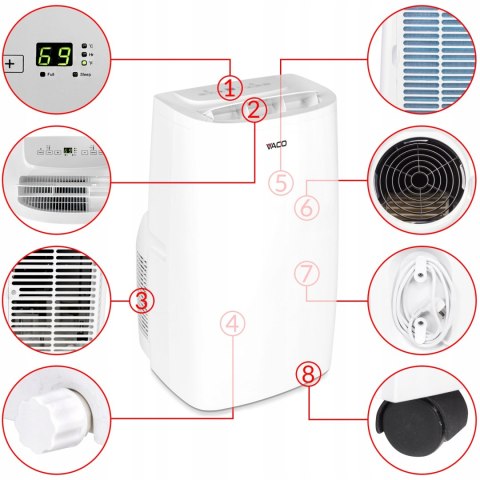 Klimatyzator Vaco Arrifana 16 3W1 4,5Kw Wifi Z Uszczelką, Cichy, A