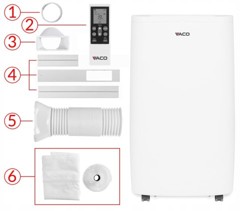 Klimatyzator Vaco Arrifana 16 3W1 4,5Kw Wifi Z Uszczelką, Cichy, A