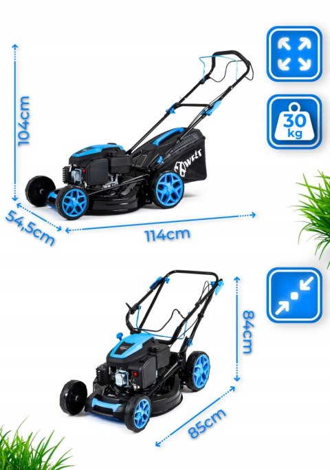Kosiarka Spalinowe Hexwelt 9Km 200Cc 51Cm, Mulczowanie, Reg. 8, Napęd Koła