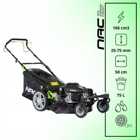 Kosiarka Spalinowa Nac Ls50-166L-Jr2 Loncin 166Cm3 50Cm Napęd 5W1 Funkcje