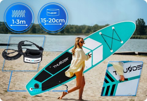 Deska Sup 320Cm Pompowana Z Stabilnym Wiosłem I Zestawem Akcesoriów Thunder