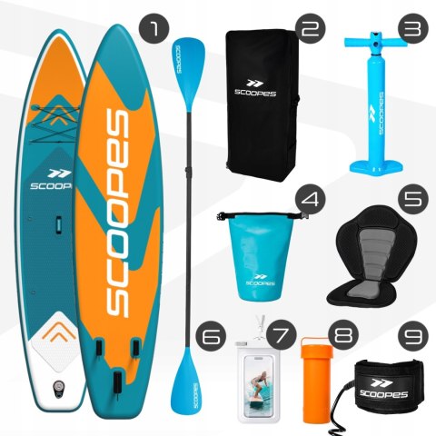 Deska Sup 350 Cm 2W1 - Pompowana, Z Siedzeniem I Wiosłem, Kompletny Zestaw