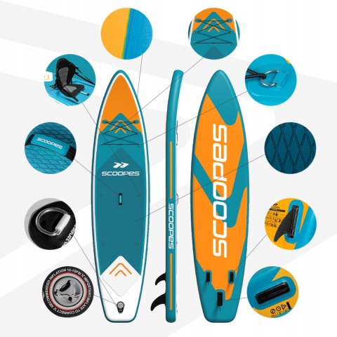 Deska Sup 350 Cm 2W1 - Pompowana, Z Siedzeniem I Wiosłem, Kompletny Zestaw