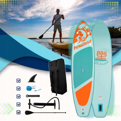 Deska Sup 350Cm Funwater - Dmuchana, Komplet Z Wiosłem, Pompką I Pokrowcem