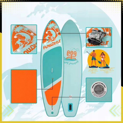 Deska Sup 350Cm Funwater - Dmuchana, Komplet Z Wiosłem, Pompką I Pokrowcem